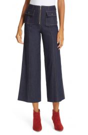 Azure Crop Wide Leg Jeans at Nordstrom