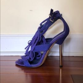 B Brian Atwood Shoes B Brian Atwood Purple Fringe Sandal Poshmark at Poshmark