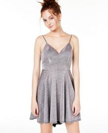 B Darlin Juniors  Metallic Fit   Flare Dress   Reviews - Dresses - Juniors - Macy s at Macys