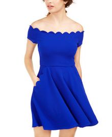 B Darlin Juniors Off-The-Shoulder A-Line Dress  Reviews - Dresses - Juniors - Macys at Macys