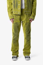 B576 Western Flare Denim - Green mnml shop now at Mnml