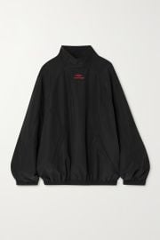 BALENCIAGA Oversized embroidered shell track jacket NET-A-PORTER at Net a Porter