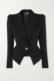 BALMAIN Cotton-blend twill blazer NET-A-PORTER US at Net a Porter