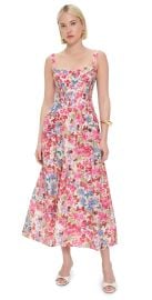 BARDOT Lilah Corset Midi Dress Pink Floral 6 at Shopbop