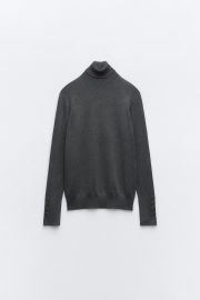 BASIC TURTLENECK KNIT SWEATER at Zara