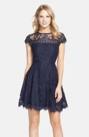 BB Dakota  Rhianna  Illusion Yoke Lace Fit   Flare Dress  Nordstrom Exclusive at Nordstrom