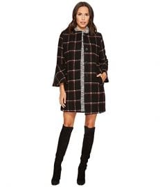 BB Dakota Hewes Plaid Coat with Bell Sleeves at Zappos