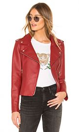 BB Dakota Just Ride Faux Leather Jacket in Brick Red from Revolve com at Revolve