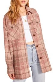 BB Dakota Plaid Boucl Shirt Jacket at Nordstrom