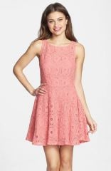 BB Dakota and39Renleyand39 Lace Fit andamp Flare Dress at Nordstrom