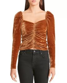 BB Dakota by Steve Madden BB DAKOTA Ruched Velvet Top   Bloomingdales at Bloomingdales