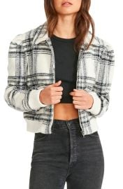 BB Dakota by Steve Madden BB Dakota x Steve Madden Bisou Bisou Plaid Jacket in Ivory  at Nordstrom