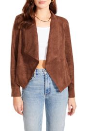 BB Dakota by Steve Madden Pre Faux Suede Open Front Jacket at Nordstrom