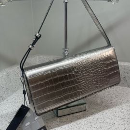 BCBG Bags Nwt Bcbg Silver Crocodile Embossed Womens Bag Poshmark at Poshmark