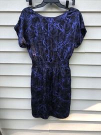 BCBG Generation Dress Size S Elastic Waist BLACK BLUE OPEN BACK POCKETS eBay at eBay