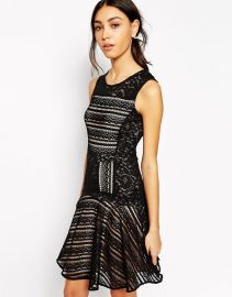 BCBG MaxAzria  BCBGMAXAZRIA Jalina Dress in Lace at Asos