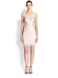 BCBGMAXAZRIA - Abigail Sequined Lace Knit Dress at Saks Fifth Avenue