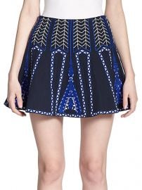 BCBGMAXAZRIA - Bronwyn Embroidered Mini Skirt at Saks Fifth Avenue