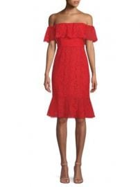 BCBGMAXAZRIA - Off-The-Shoulder Ruffle Dress at Saks Fifth Avenue