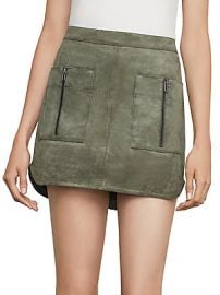 BCBGMAXAZRIA - Patch Pocket Faux-Suede Skirt at Saks Off 5th