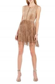 BCBGMAXAZRIA  Hamiin  Fringe Faux Suede Sheath Dress at Nordstrom