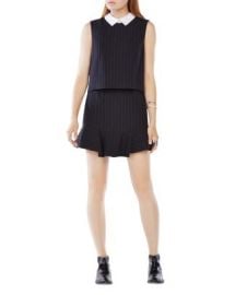 BCBGMAXAZRIA Abygail Collared Pinstripe Dress at Bloomingdales