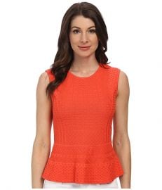 BCBGMAXAZRIA Alyona Pointelle Peplum Ambrosia at Zappos