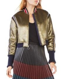 BCBGMAXAZRIA Andreas Metallic Bomber Jacket at Bloomingdales