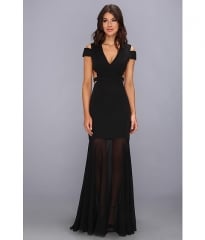 BCBGMAXAZRIA Ava Cutout Gown Black at Zappos