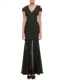 BCBGMAXAZRIA Ava Cutout Mermaid Gown at Neiman Marcus