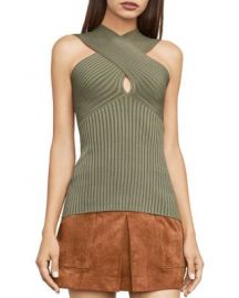 BCBGMAXAZRIA Bryna Crisscross Rib-Knit Top   Bloomingdale  39 s at Bloomingdales