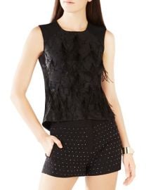 BCBGMAXAZRIA Cailin Lace Top at Bloomingdales