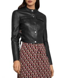 BCBGMAXAZRIA Cutout Faux Leather Moto Jacket Women - Bloomingdale s at Bloomingdales