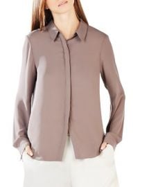 BCBGMAXAZRIA Dianna Open Back Button Down Shirt at Bloomingdales