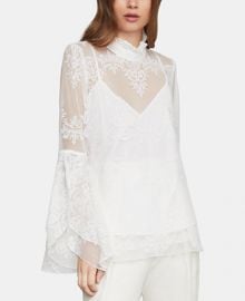 BCBGMAXAZRIA Embroidered Tulle Top Women -  BCBGMAXAZRIA - Macy s at Macys