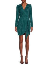 BCBGMAXAZRIA Floral Draped Mini Asymmetric Dress on SALE at Saks Off 5th