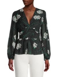 BCBGMAXAZRIA Floral-Print Blouson-Sleeve Top on SALE at Saks Off 5th