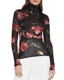 BCBGMAXAZRIA Floral-Print Turtleneck Top Women - Bloomingdale s at Bloomingdales