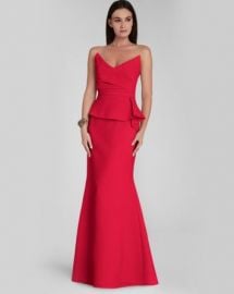 BCBGMAXAZRIA Gown - Stand Bust Peplum Gracie at Bloomingdales