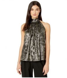 BCBGMAXAZRIA Halter Sleeveless Woven Top at Zappos