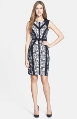 BCBGMAXAZRIA Holly Print Stretch Crepe Sheath Dress at Nordstrom