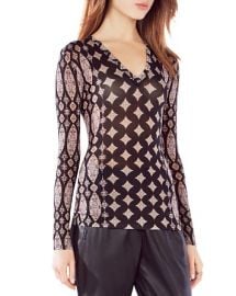 BCBGMAXAZRIA Jan Printed Top at Bloomingdales