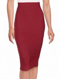 BCBGMAXAZRIA Leger High-Waist Banded Skirt at saks Off 5th