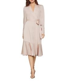 BCBGMAXAZRIA Satin-Back Crpe Wrap Dress Bloomingdales at Bloomingdales