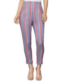 BCBGMAXAZRIA Striped Slim Ankle Pant Women - Bloomingdale s at Bloomingdales