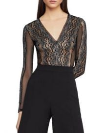 BCBGMAXAZRIA Theo Lace  amp  Mesh Bodysuit Women - Bloomingdale s at Bloomingdales