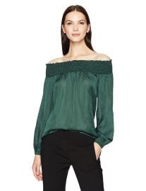 BCBGMAXAZRIA Women s Milou Woven Off the Shoulder Top at Amazon