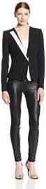 BCBGMAXAZRIA Women39s Marcelle Color Blocked Blazer Black X-Small at Womens Clothing store at Amazon