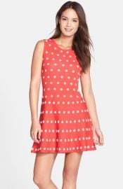 BCBGMAXAZRIA and39Joand39 Dotted Sweater Fit andamp Flare Dress at Nordstrom