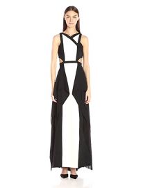 BCBGMax Azria Alyssia Woven Evening Gown at Amazon